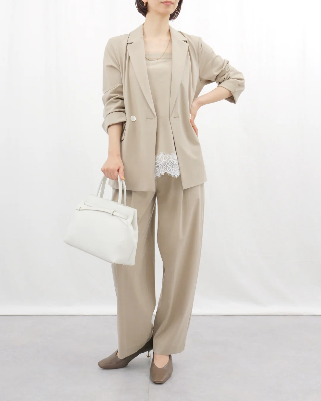 身長165cm／キャミソール､ジャケットフリーサイズ／パンツ38サイズ