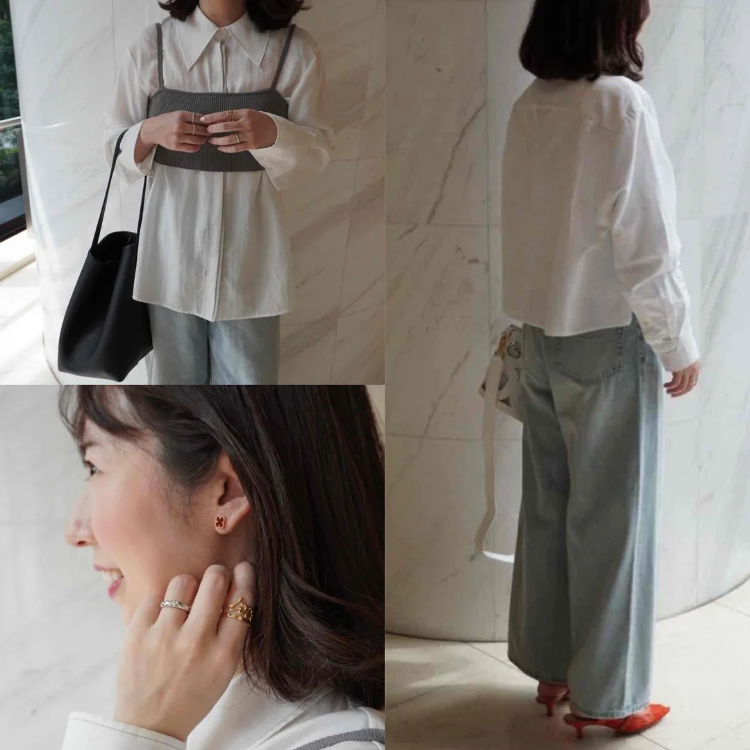 UNIQLO×UNITED ARROWS green label relaxing“きれいめ白シャツ”着回し4コーデ