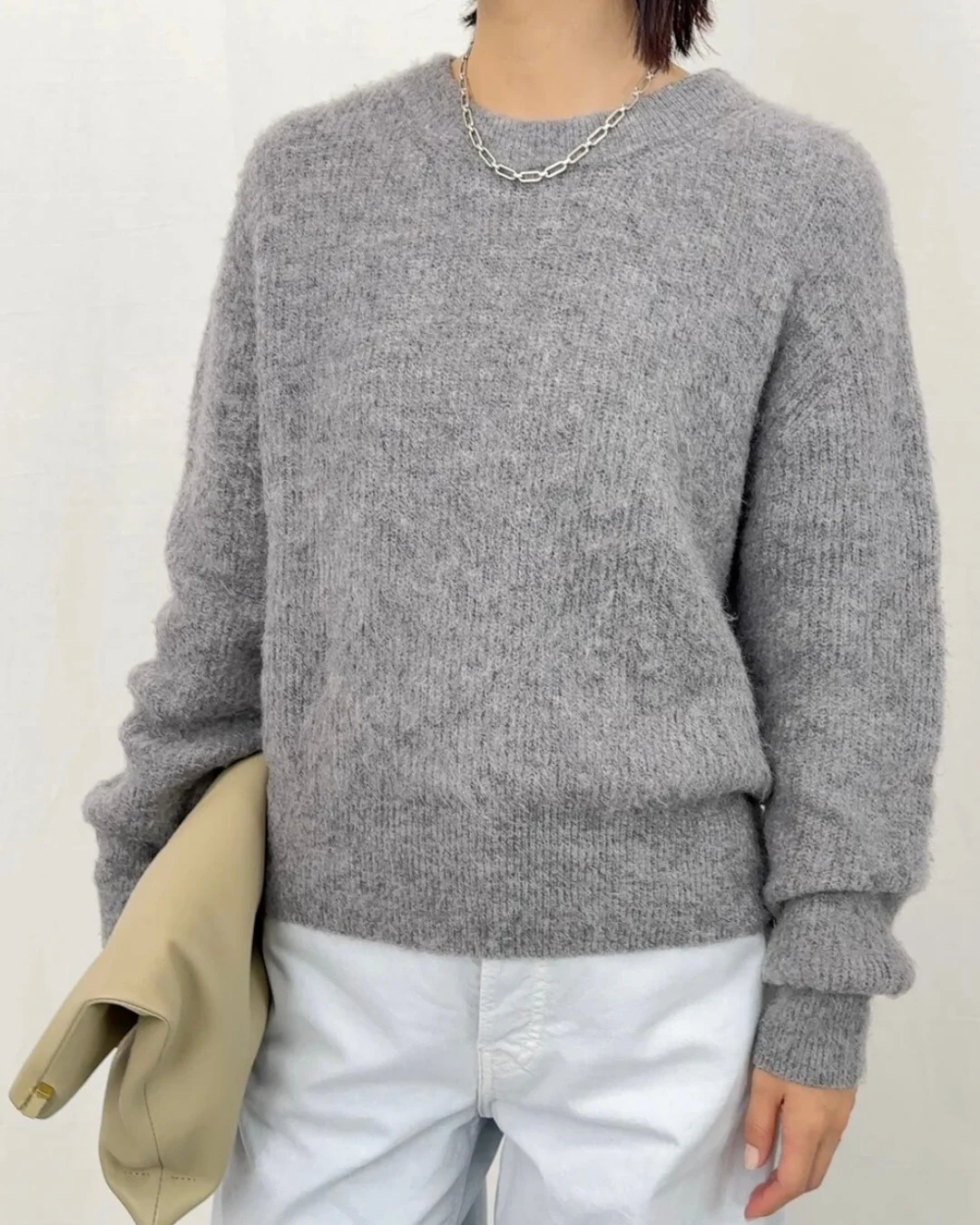 M7days（エムセブンデイズ）モヘア混ふわ軽コンパクトニット