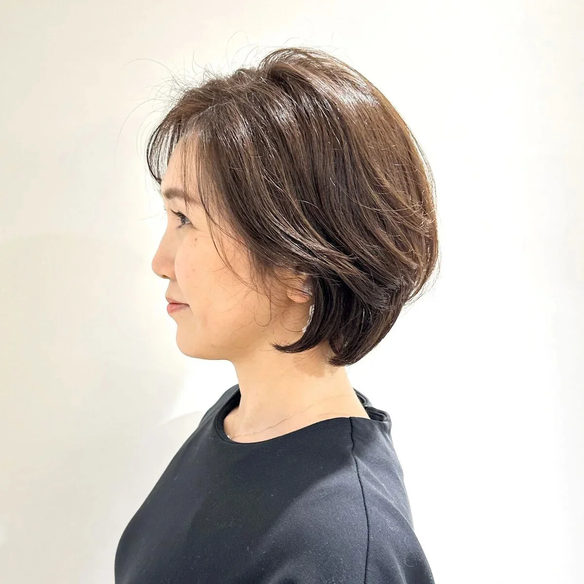 横から見た　人気ヘアスタイル４位の髪型
