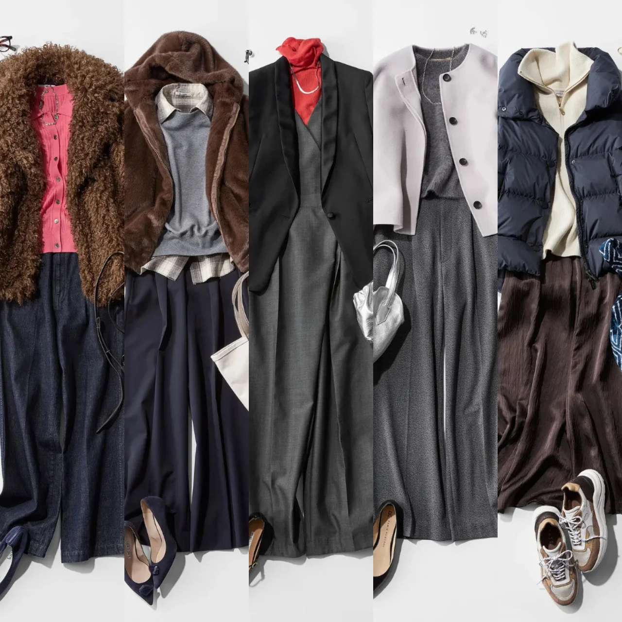 ファーコートのマダム風コーデから防寒対策バッチリの初詣スタイルまで【アラフォーの１週間コーデ】