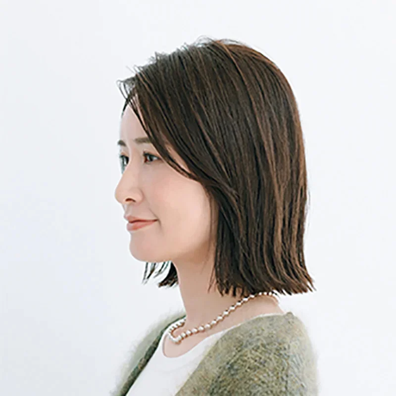 横から見た　40代人気ボブヘアスタイル７位の髪型