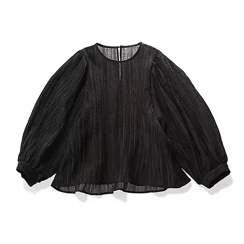 エムセブンデイズ　 ふわ袖シボブラウス