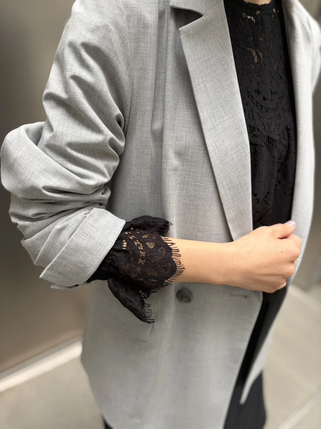 M7days 【加藤かすみさんコラボ】【洗える】 大人レースブラウス