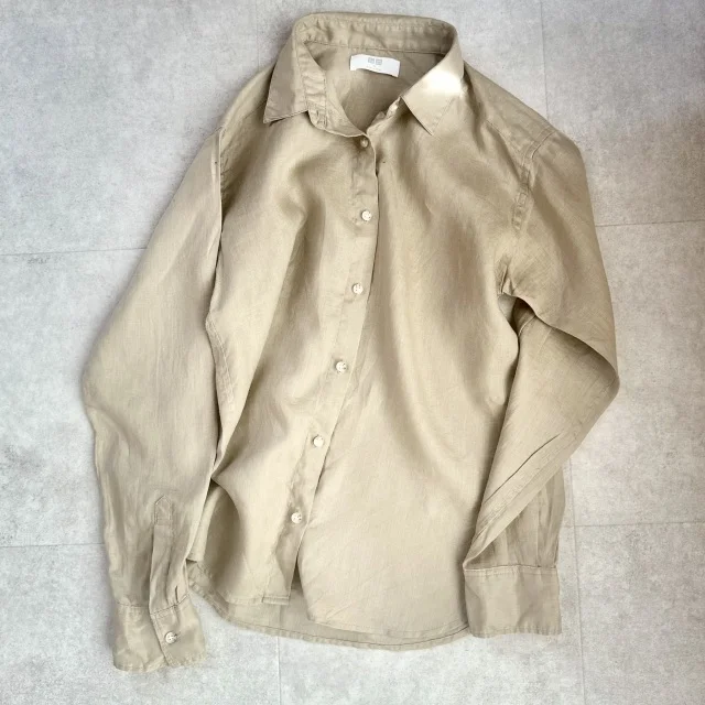 【UNIQLO】リネンシャツで叶える!知的&こなれ感のある5月の通勤スタイル_1_1
