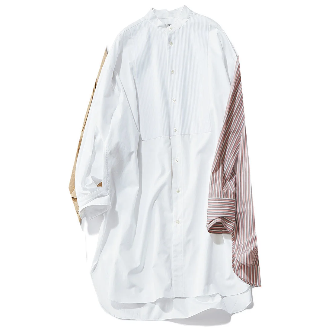 ■ロエフの白ピンタックロングシャツ