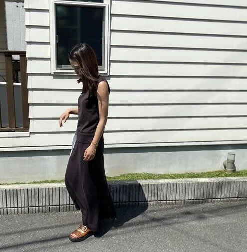 M7days　すっきり見えナローニットスカート