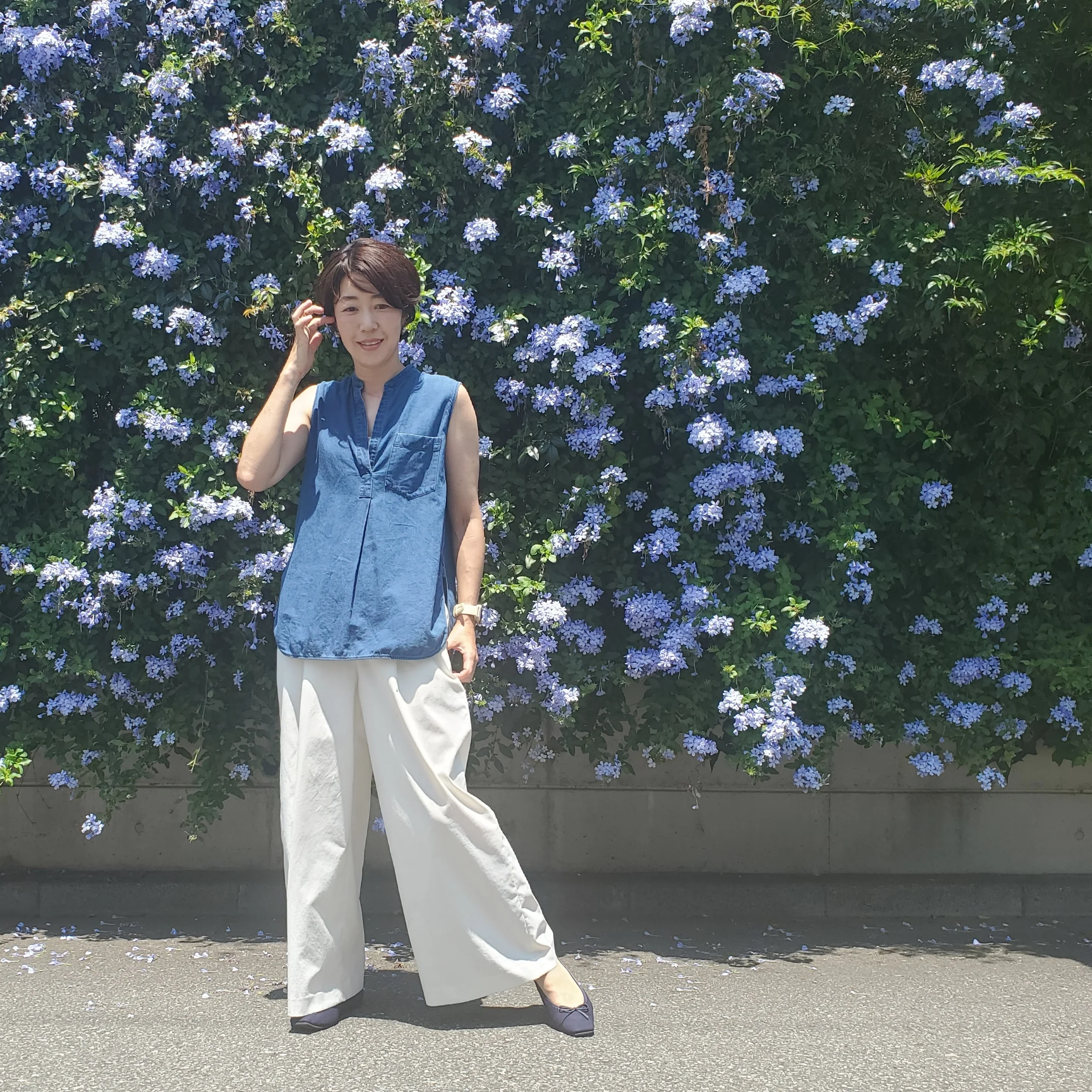 雨の日も安心！品よく快適Marisol別注バレエシューズ