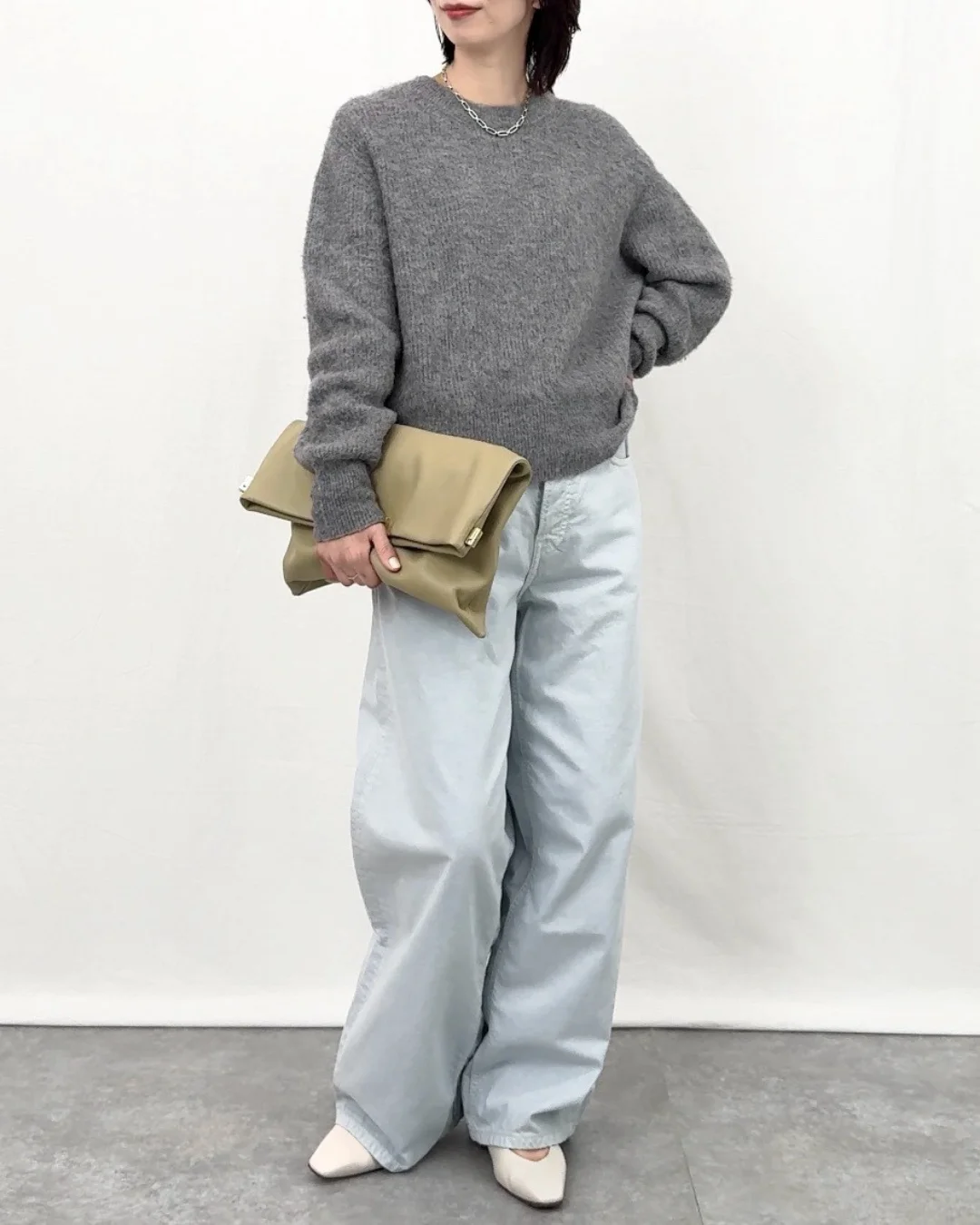 M7days（エムセブンデイズ）モヘア混ふわ軽コンパクトニット