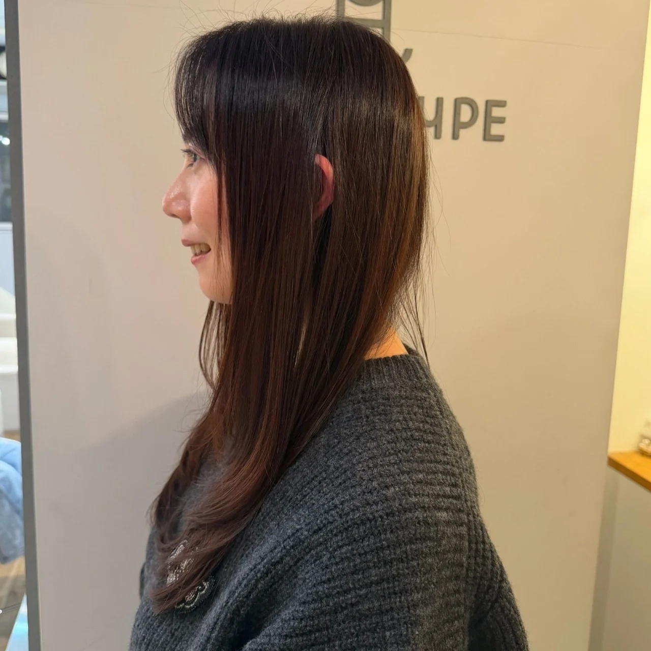 40代ロングヘア　サイド