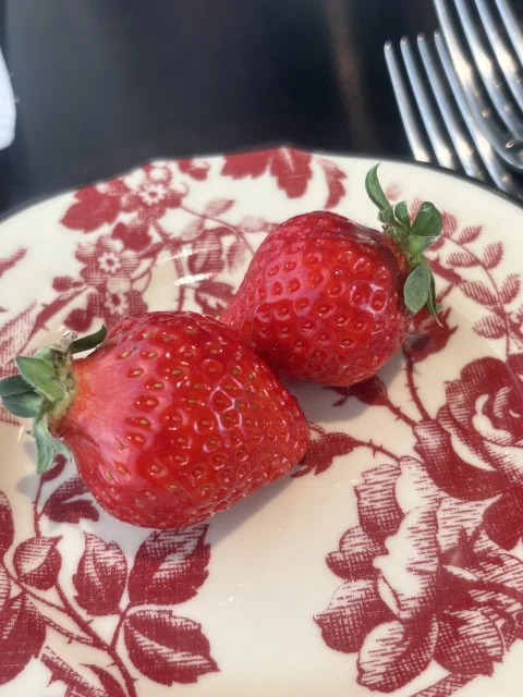 形の美しさもさることながら、味も抜群！さすがのあまおうでした。