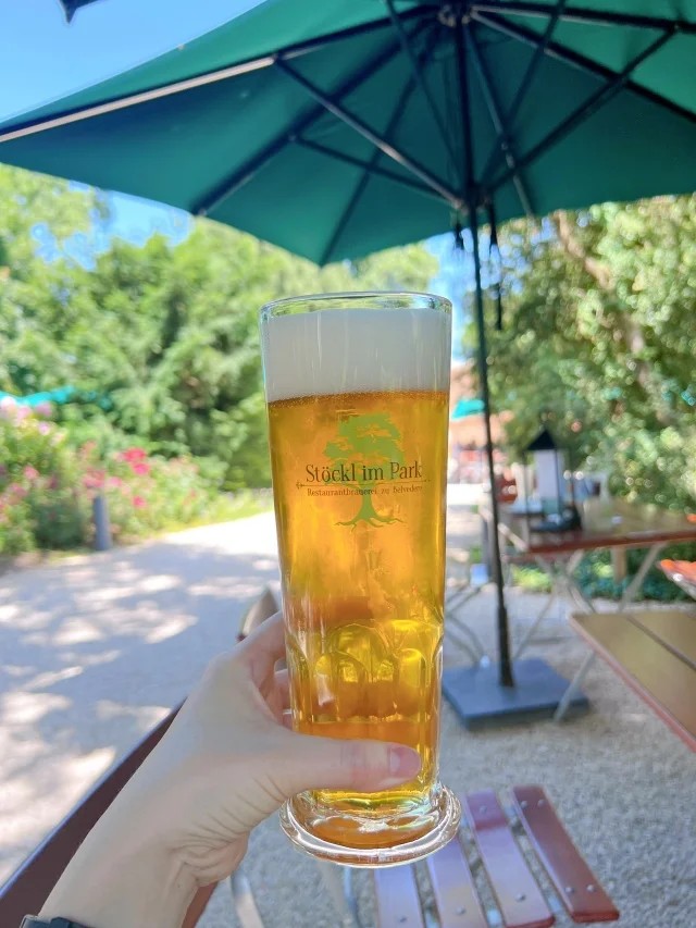 海外旅行　コロナ　ウィーン　オーストリア ビール　ビアガーデン　ビアホール Biergarten Wien stöckl im park