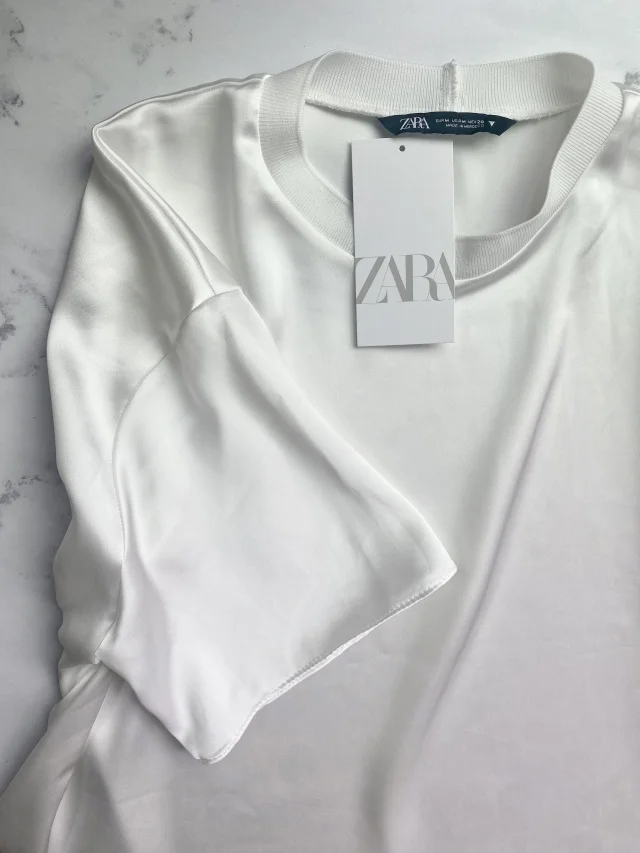 【ZARA】トップス購入品② 綺麗に着れるサテンTシャツ_1_1