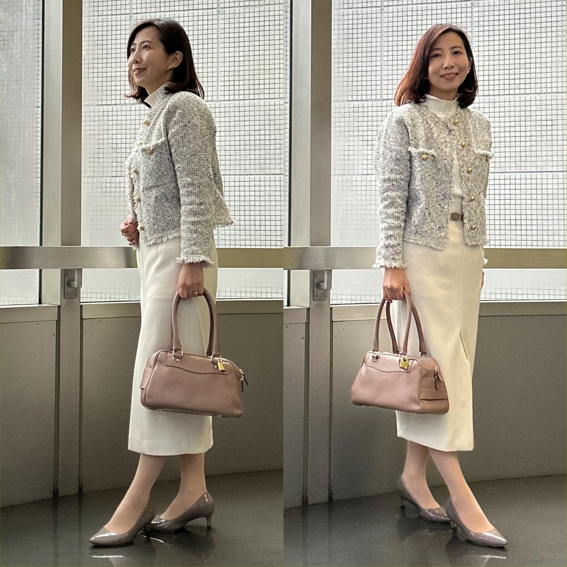 【M7days】辻直子さんコラボ！華やかな冬の場面に寄り添う大人のホワイトIラインスカート