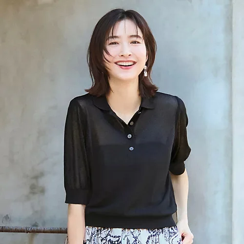 M7days 東原妙子さんコラボ 腰高ジャカードドッキングワンピース