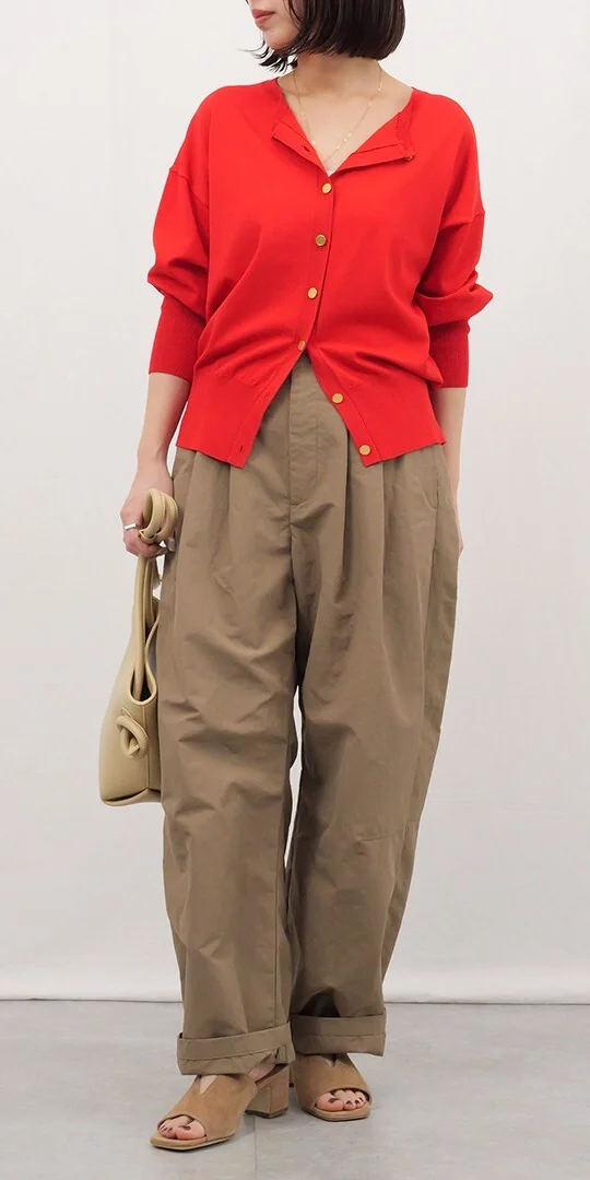 【加藤かすみさんコラボ】【洗える】着映えアンサンブルニット