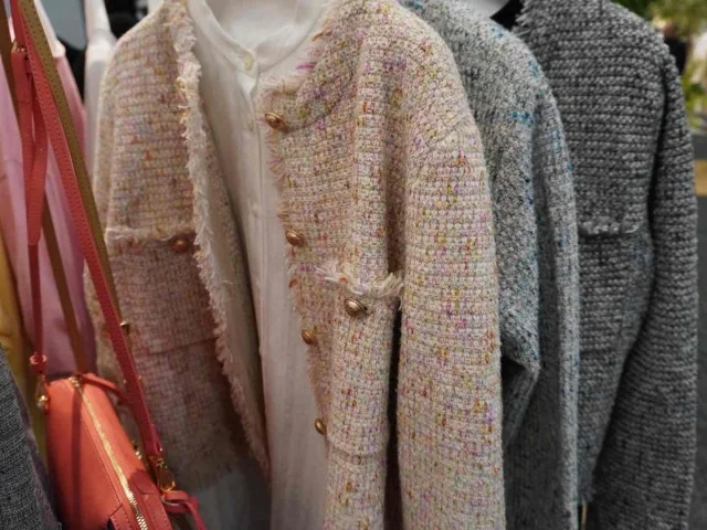 ツイードニットジャケット