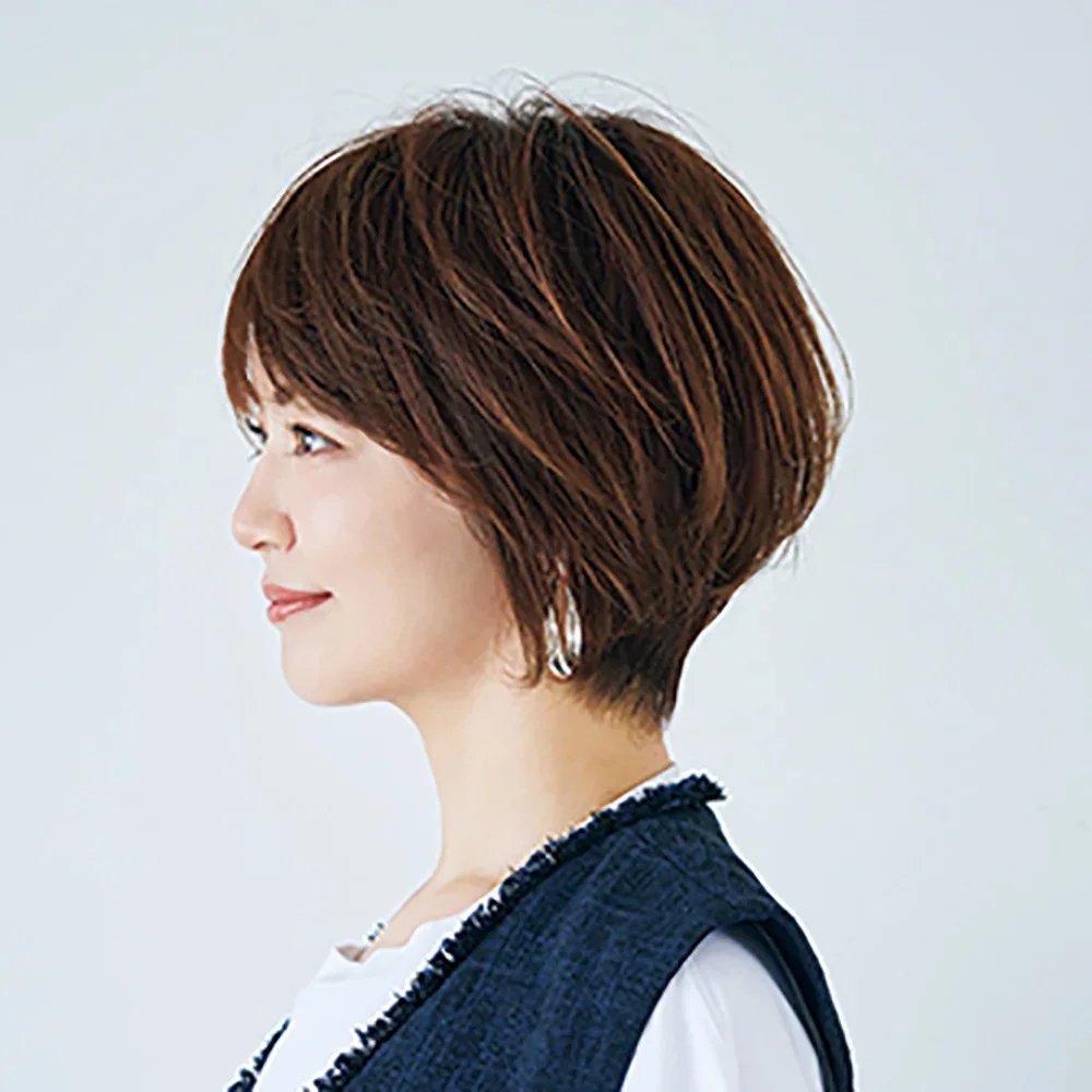 横から見た　40代人気ヘアスタイル９位