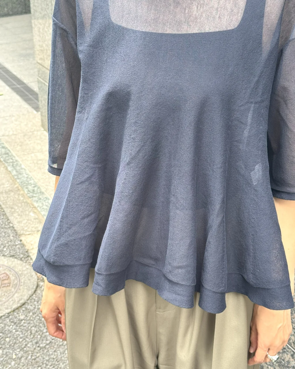 1er Arrondissement
【Marisol別注】シアーペプラムニット