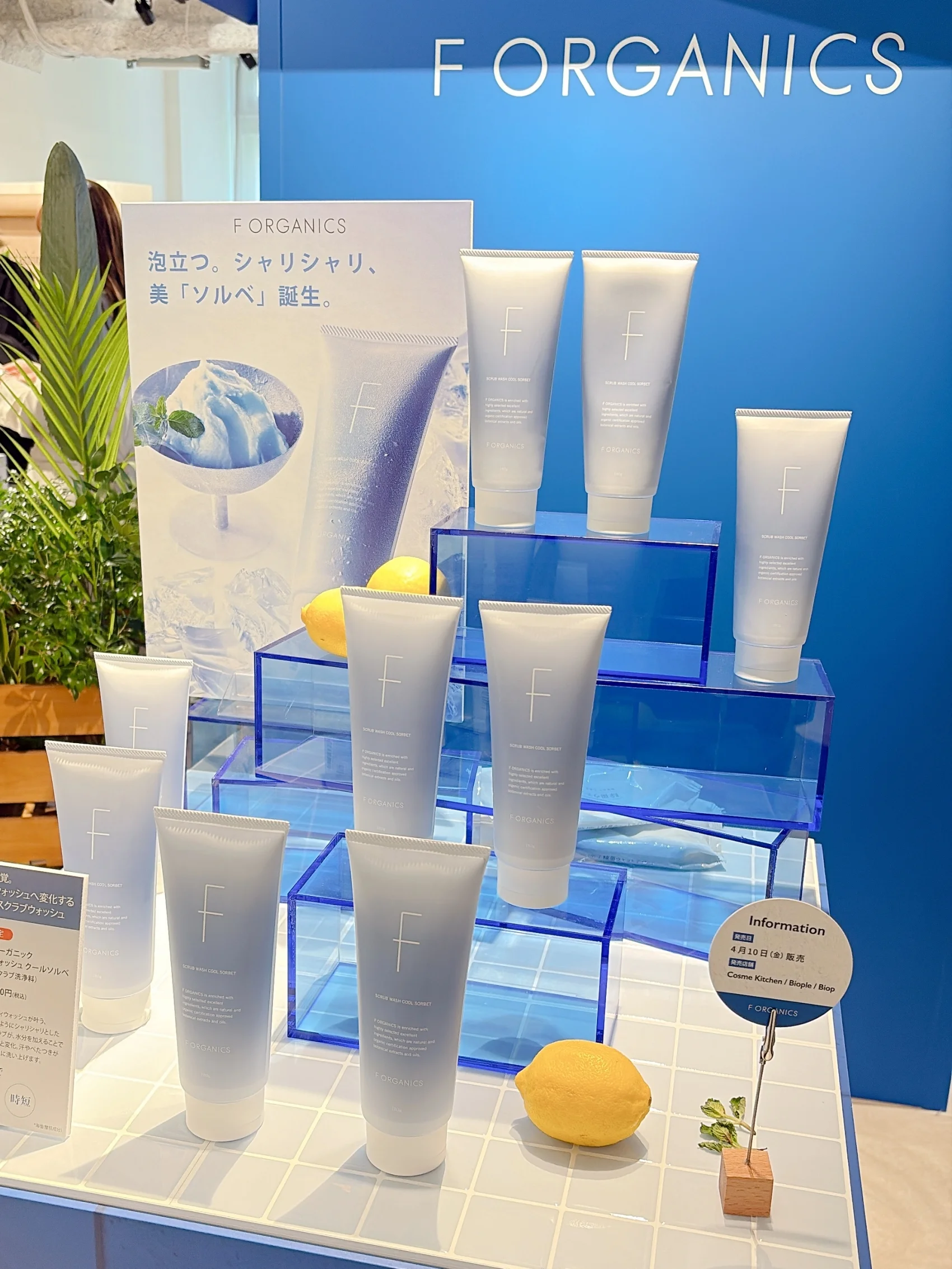 新作コスメエッフェオーガニック  スクラブウォッシュ クールソルベ 180g ￥3520＜数量限定発売中＞