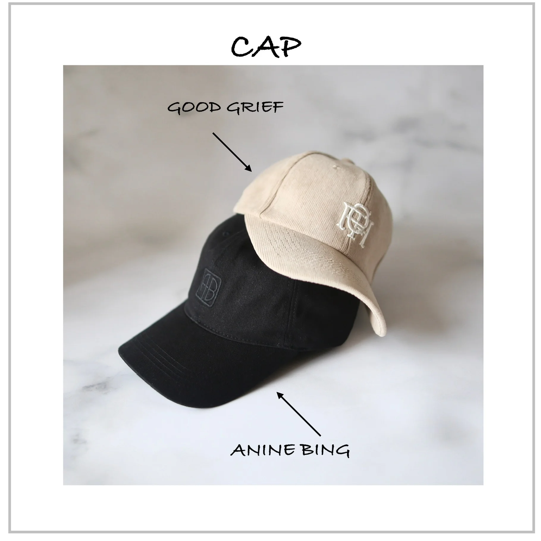 2025SS L'Appartement GOODGRIEF ANINEBING キャップ