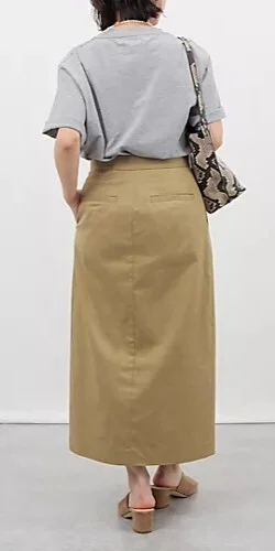 【洗える】タックコクーンスカート