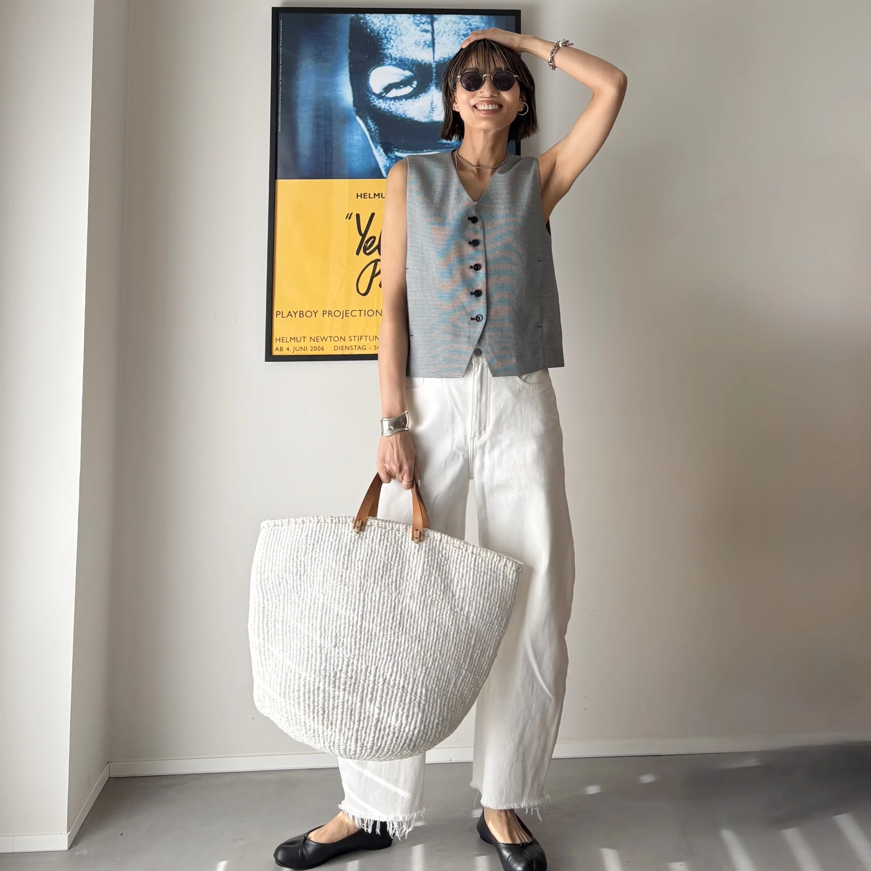 ジレを着こなす坪田さん