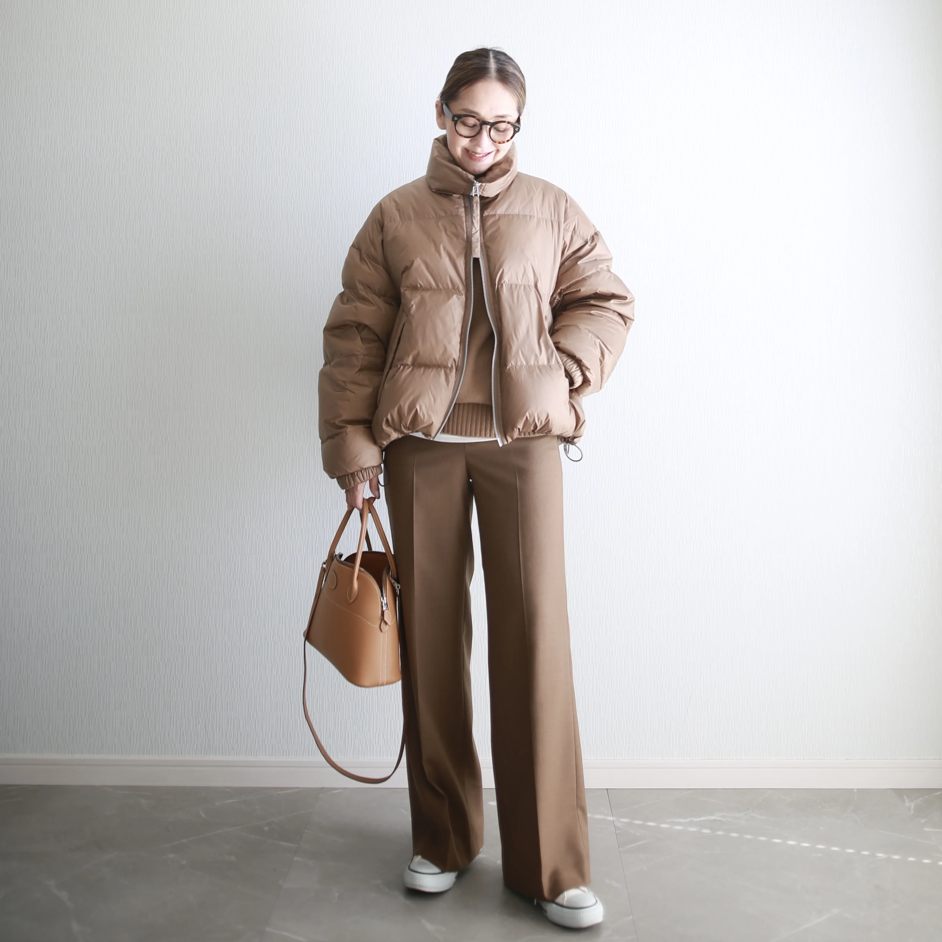 marisol upperhights bemiコラボダウン　着回し　小柄コーデ