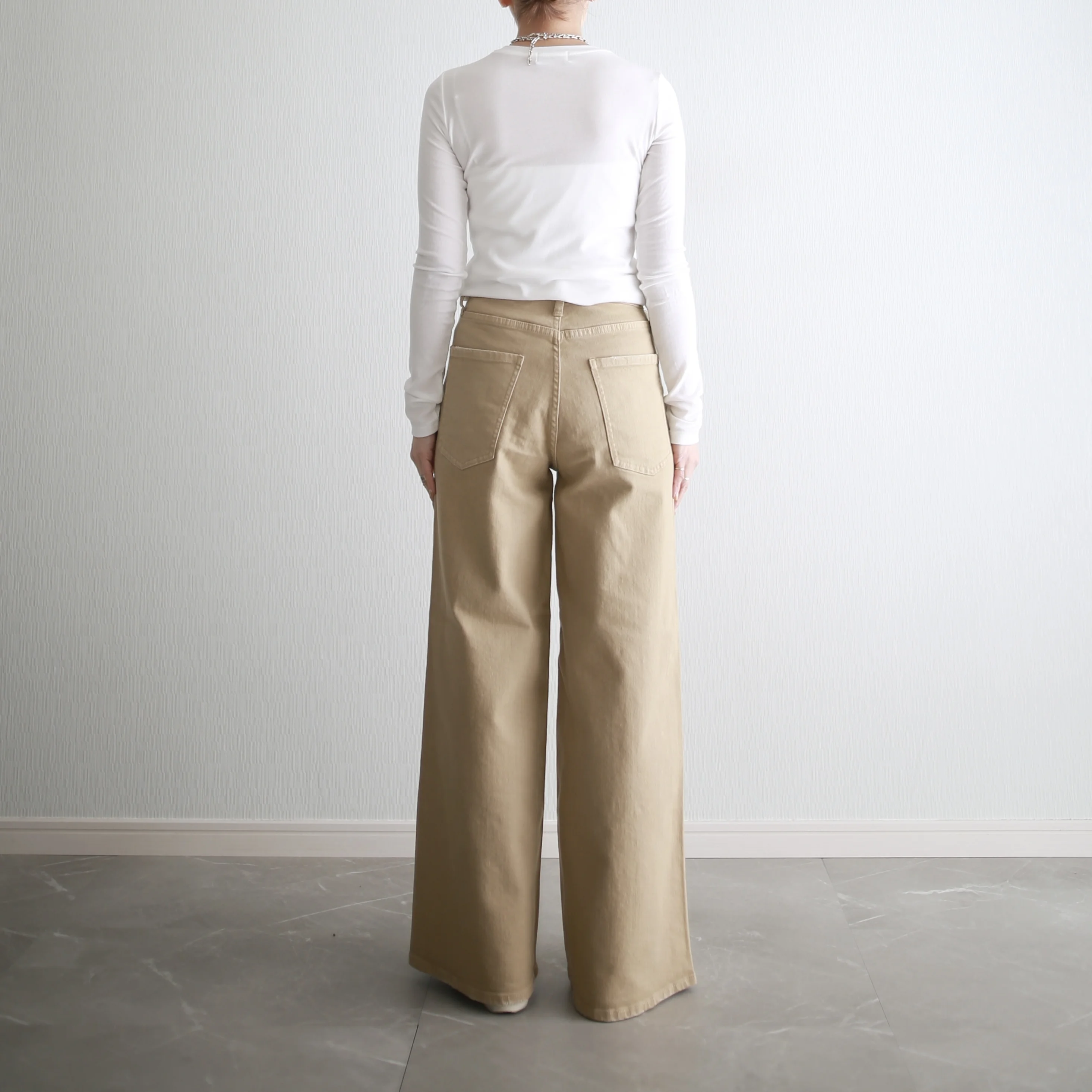 marisol bemiコラボ ベージュデニム　別注　healthydenim pinkpepper wide