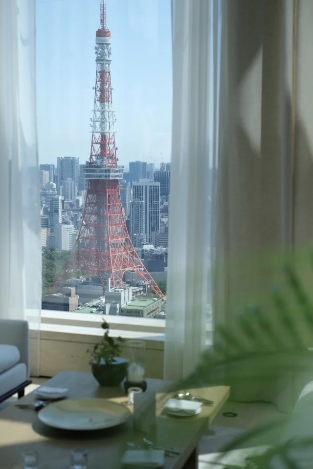 窓から見える東京タワー