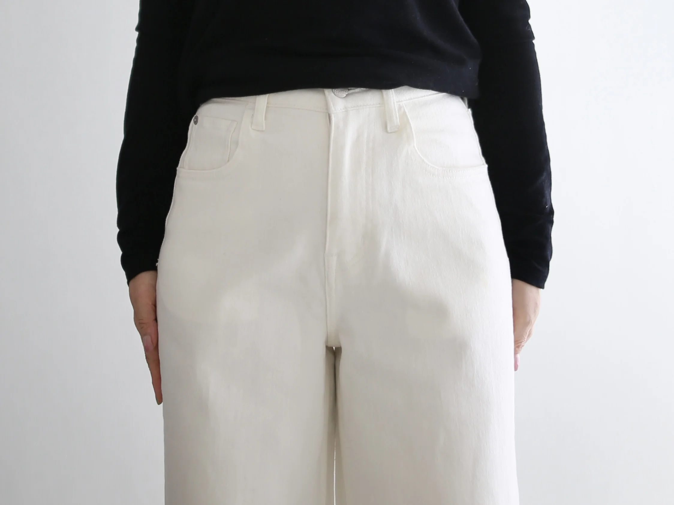 marisol bemiコラボ ホワイトデニム　別注　ホワイトデニム　healthydenim pinkpepper wide