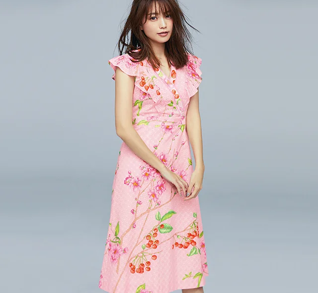 レオナールファッション　スプリングコート桜ピンク