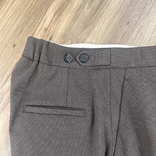 M7days　裏起毛セミワイドタックパンツ