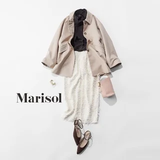 先輩とホテルランチ。上品ベージュのステンカラーコートで柔らかにドレスアップ【2026/04/10のコーデ】