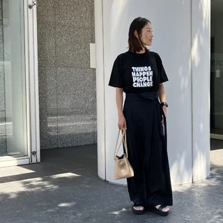 【夏のTシャツコーデ】黒のロゴTシャツを買い足しました！