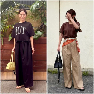 【夏のTシャツコーデ】ウエスト高見えでスタイルアップ！