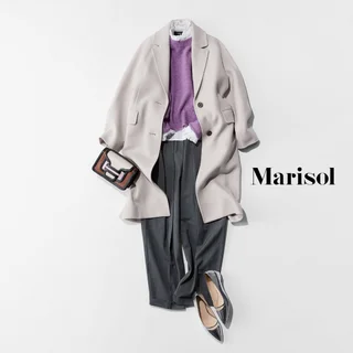 世代間ギャップを感じた時はバランス感覚のある紫ニットを着こなして【2026/01/23のコーデ】