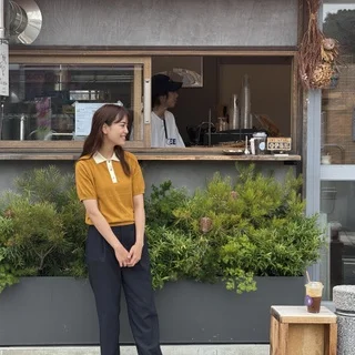 お気に入りの夏服発見！&lt;Steven Alan&gt;バイカラー ポロカラーニット