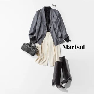 カジュアルイタリアンでの会食は今どきバランスのジャケットコーデで【2025/12/23のコーデ】