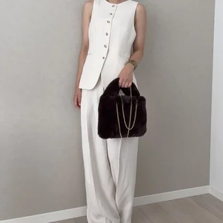 アローズ購入品　ブラウンのファーバック