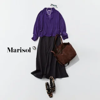 ジム仲間と日帰り温泉へ。厄除けの意味をこめたパープルトップスでもやもやを浄化【2025/11/01のコーデ】