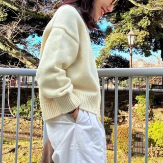 新春に着たい！上質な大人の白ニットで、ホワイトコーデ！