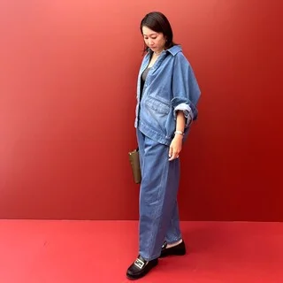 褒められ率高め!Liesseのデニムセットアップ