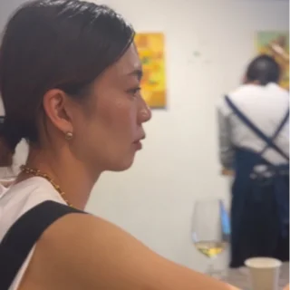 ゴッホのひまわりを描く　絵を描いている途中