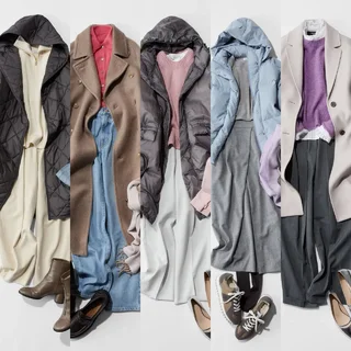 ボランティア活動する日のおむすびコーデから紫ニットのきちんとスタイルまで【アラフォーの１週間コーデ】