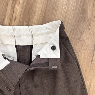 M7days　裏起毛セミワイドタックパンツ