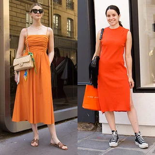 鮮やかでプレイフルな「オレンジカラー」が流行中【ファッションSNAP 2022夏 パリ編】