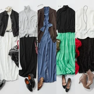 シャツジャケットの秋スタイルから赤のストールが映えるモノトーンコーデまで【アラフォーの１週間コーデ】