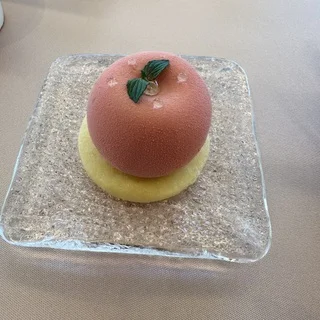 桃とクランベリーのムース