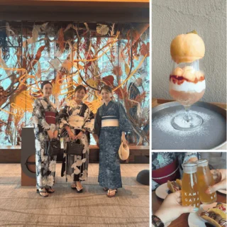 夏の終わりのアラフォー浴衣ランチ会 @グラングリーン大阪南館 &lt;!jaja!Bar byヒルトン大阪梅田&gt;